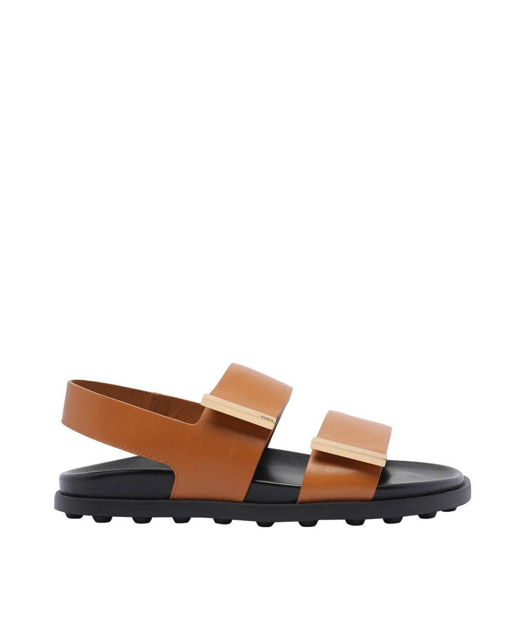 TOD'S Коричневые кожаные сандалии, фото 1