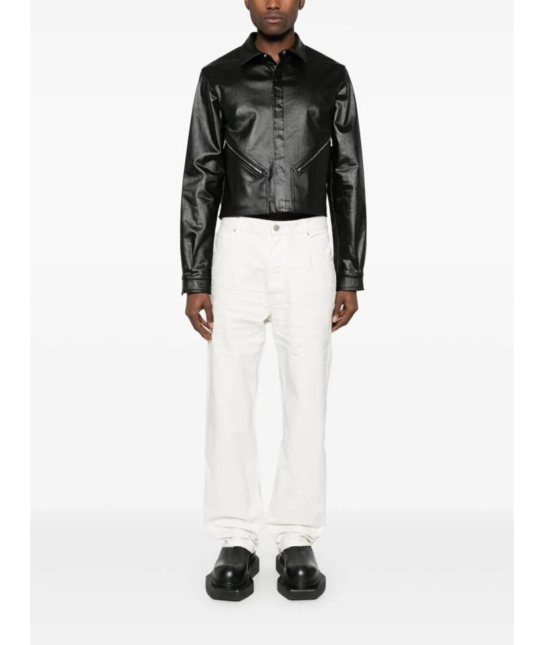 BALENCIAGA Белые хлопковые прямые джинсы, фото 3