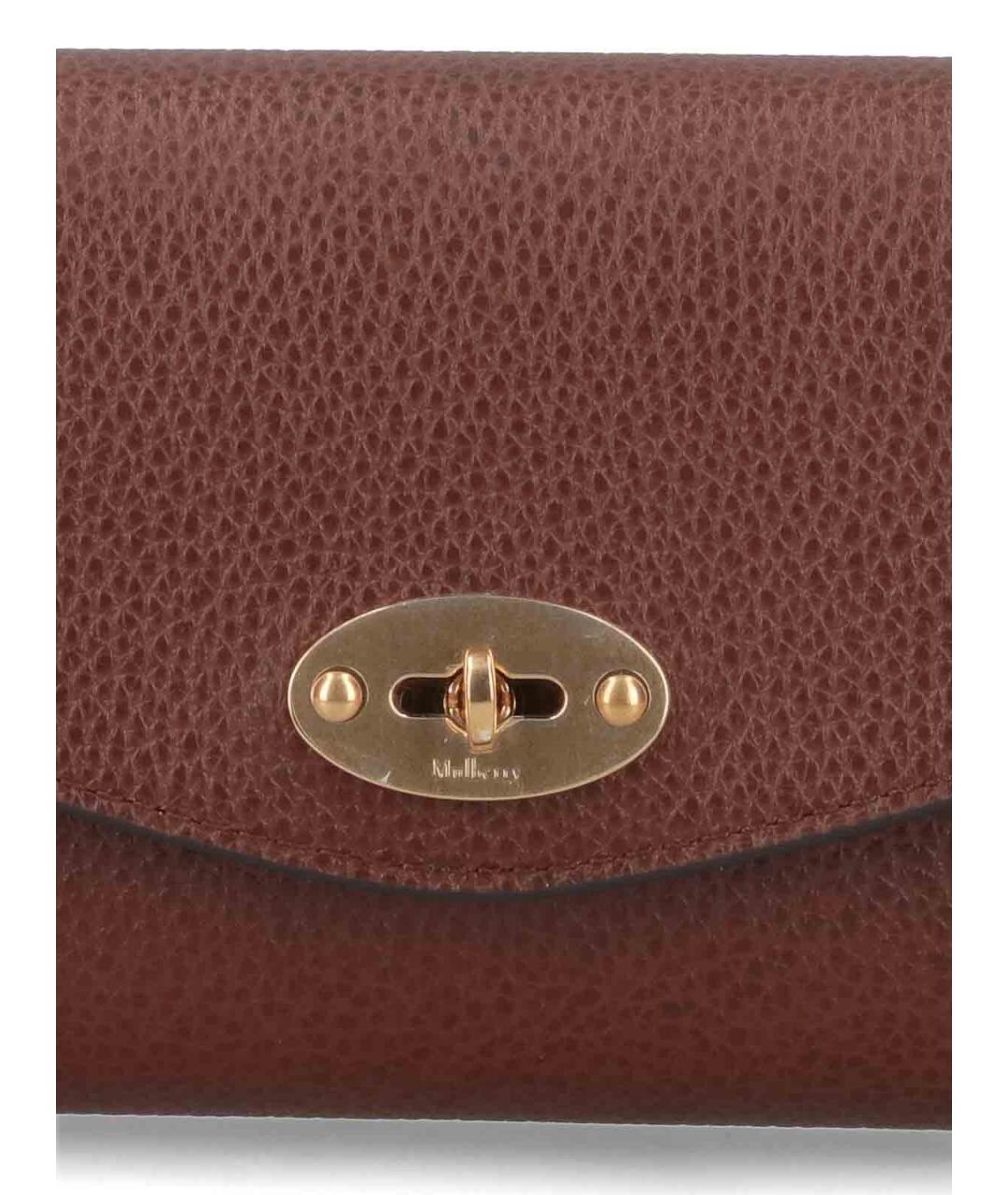 MULBERRY Коричневый кожаный кошелек, фото 4