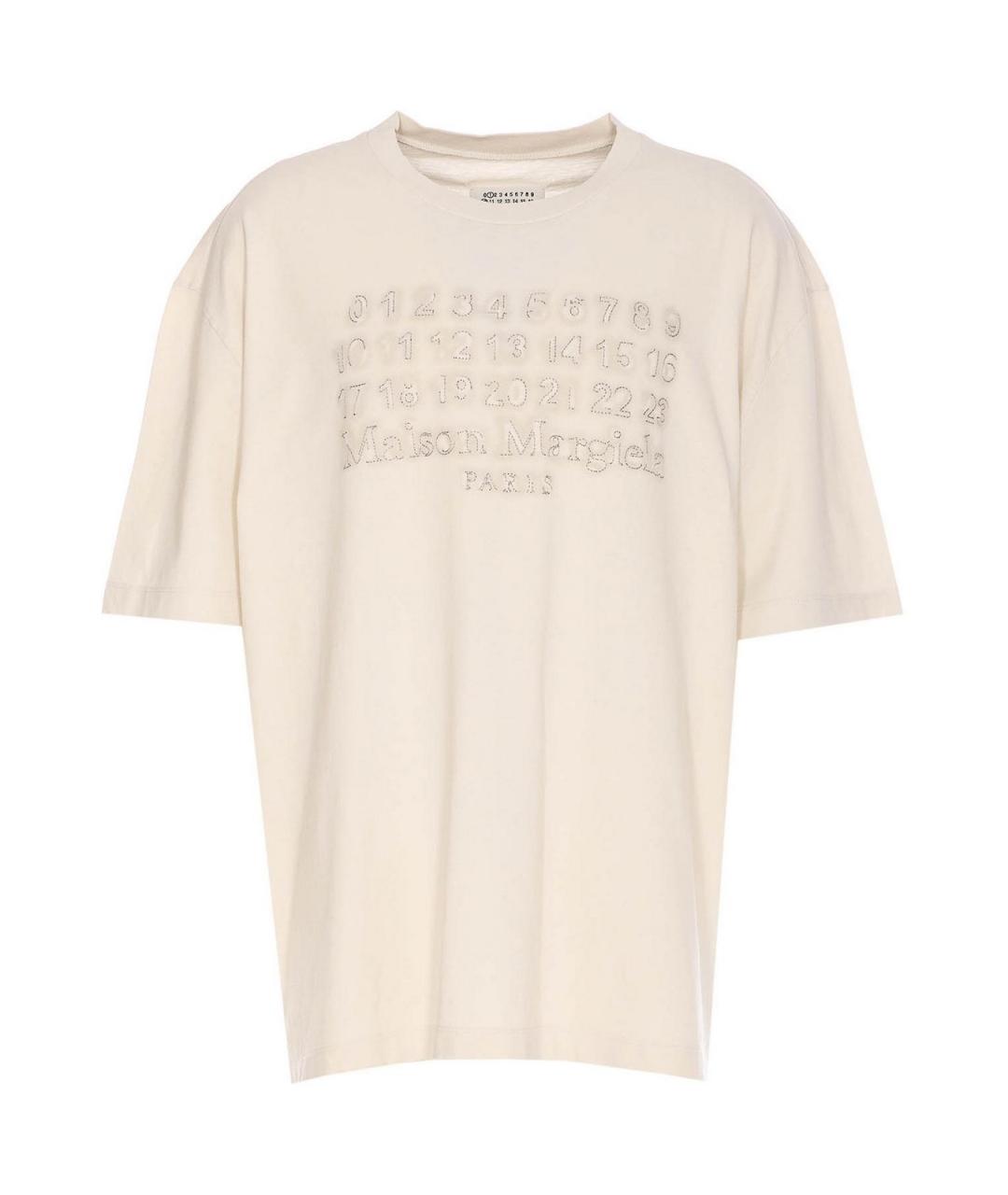 MAISON MARGIELA Белая хлопковая футболка, фото 1