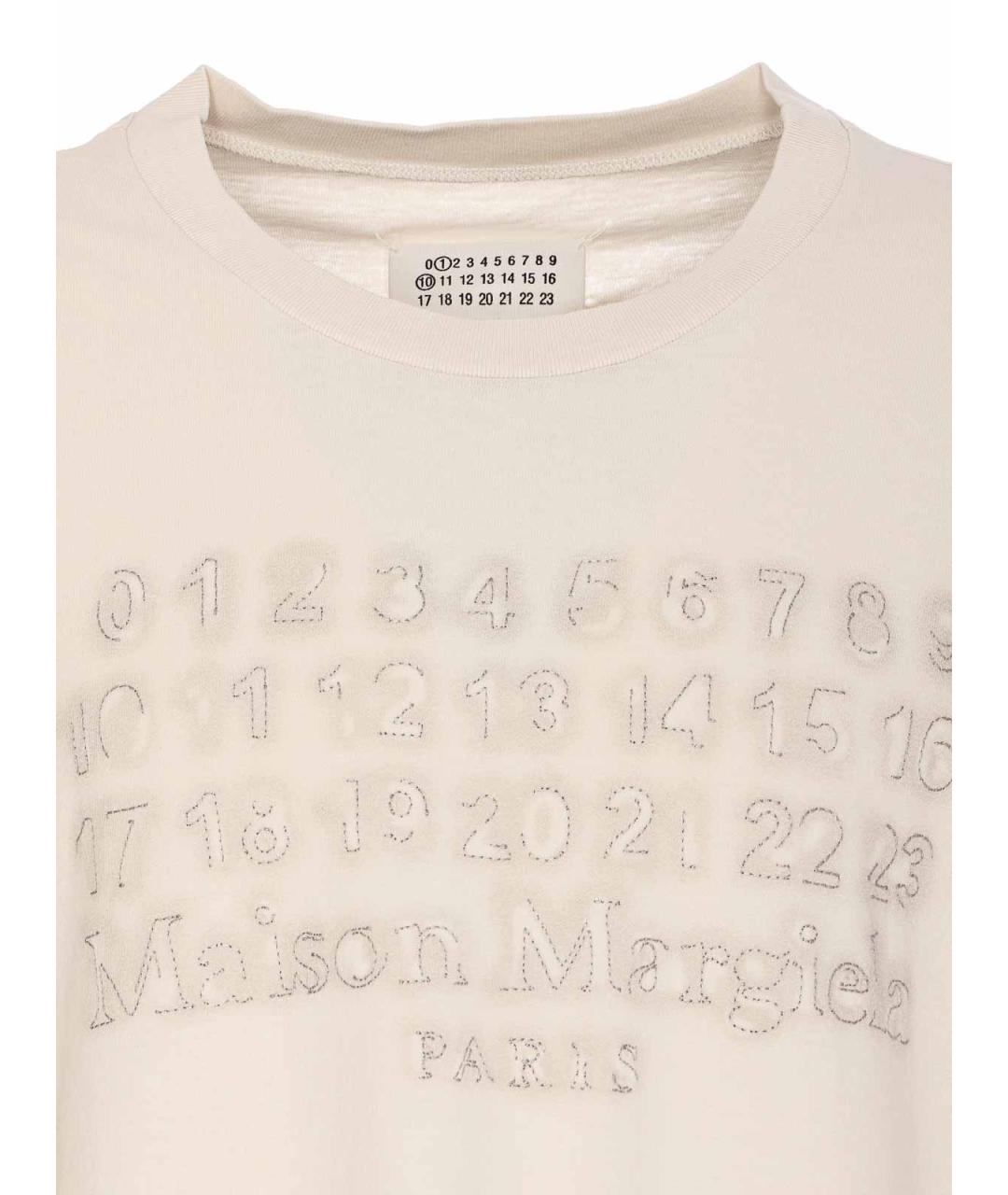 MAISON MARGIELA Белая хлопковая футболка, фото 4