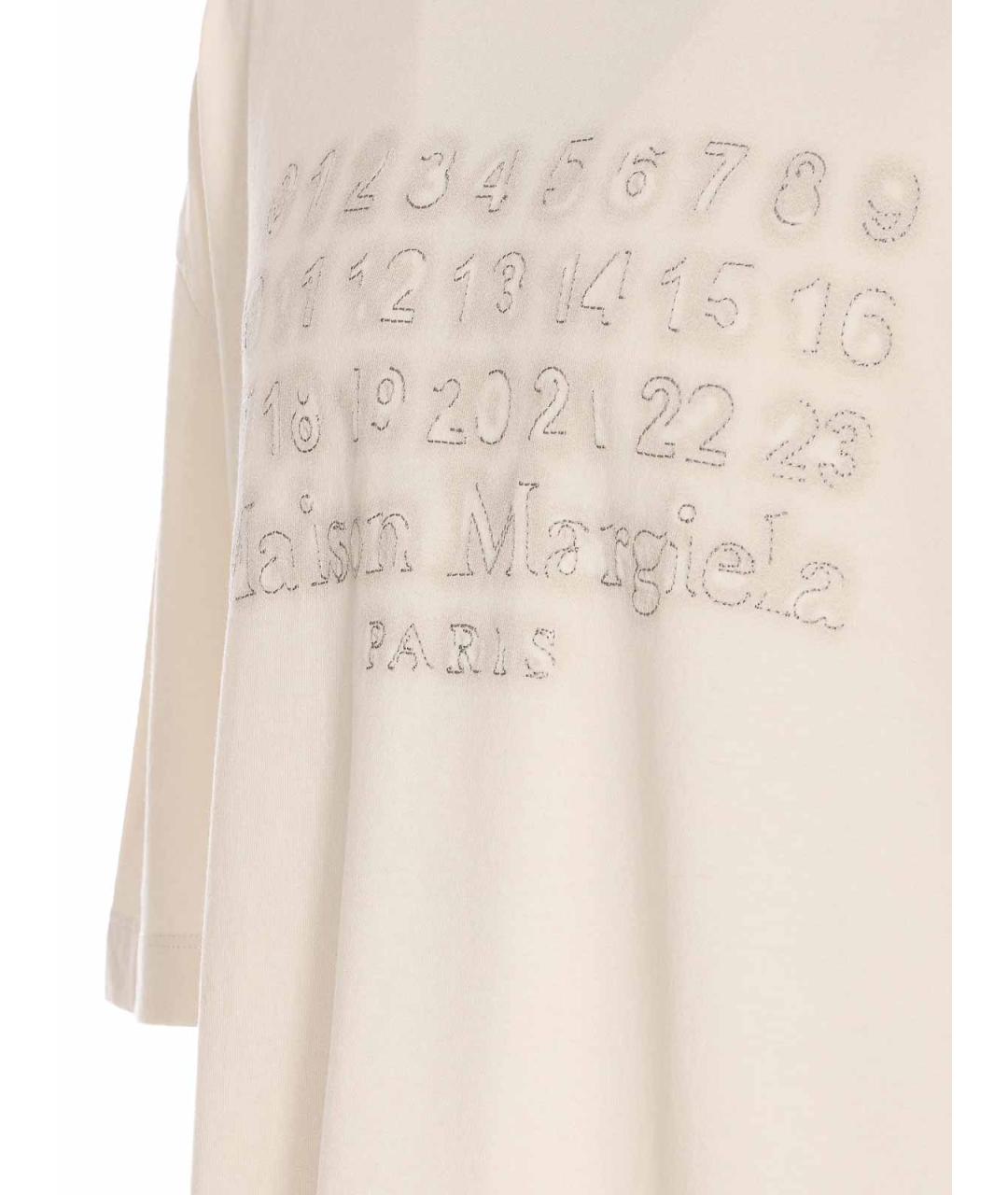 MAISON MARGIELA Белая хлопковая футболка, фото 3