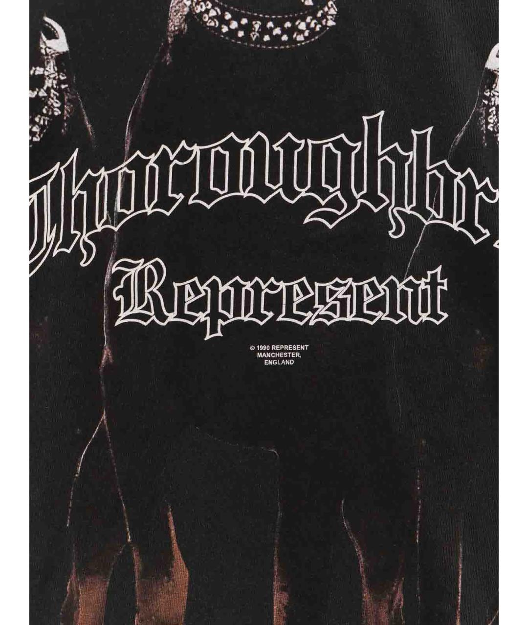 REPRESENT Черная хлопковая футболка, фото 3