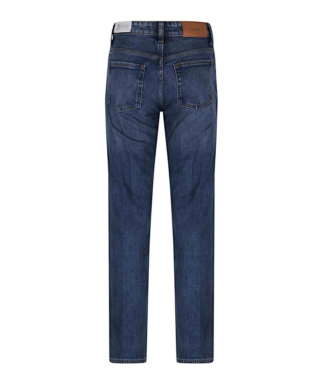 7 FOR ALL MANKIND Синие хлопковые джинсы слим, фото 2
