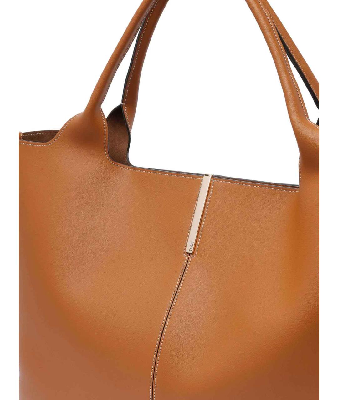 TOD'S Коричневая кожаная сумка через плечо, фото 4