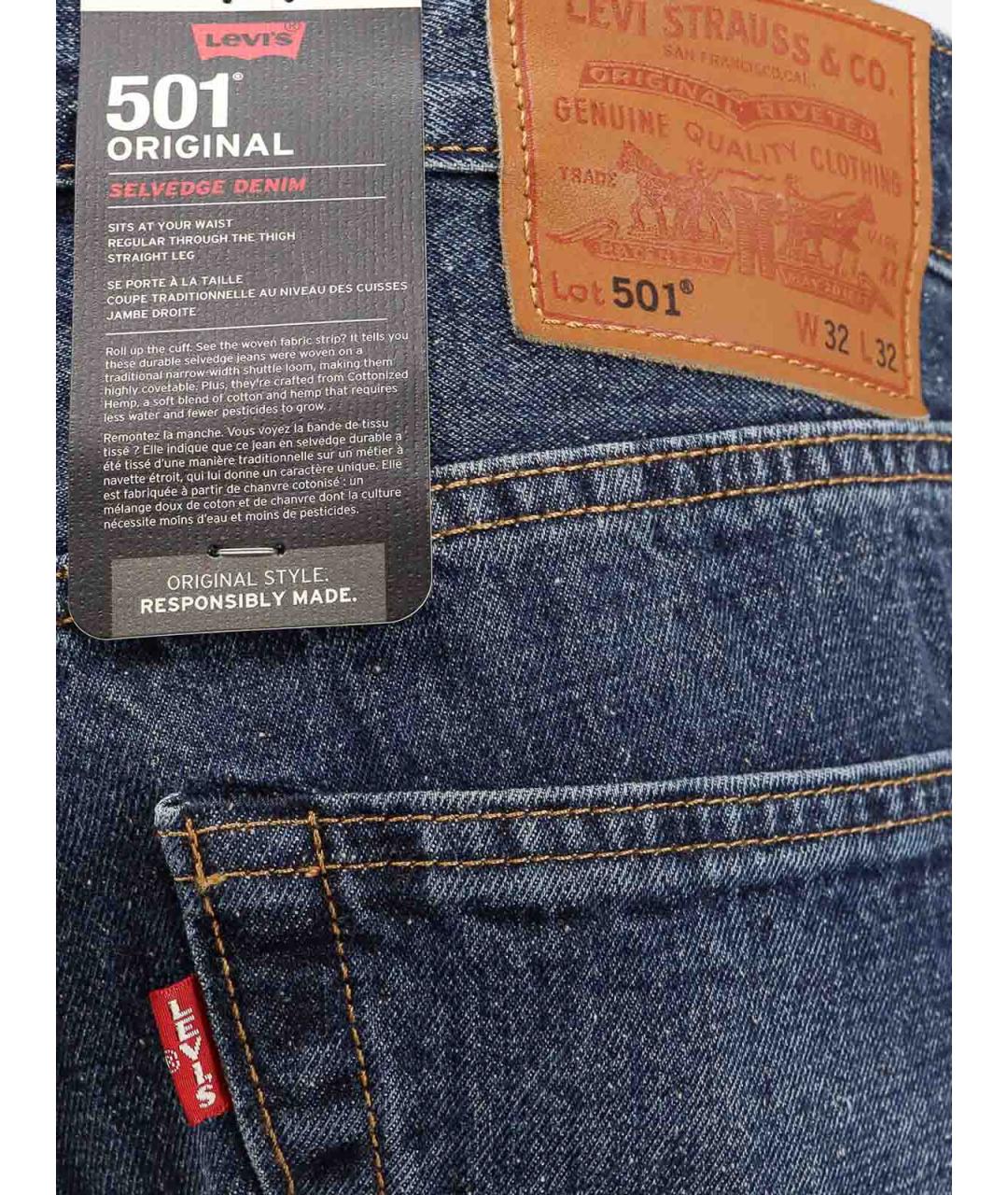 LEVI'S Синие хлопковые джинсы скинни, фото 3