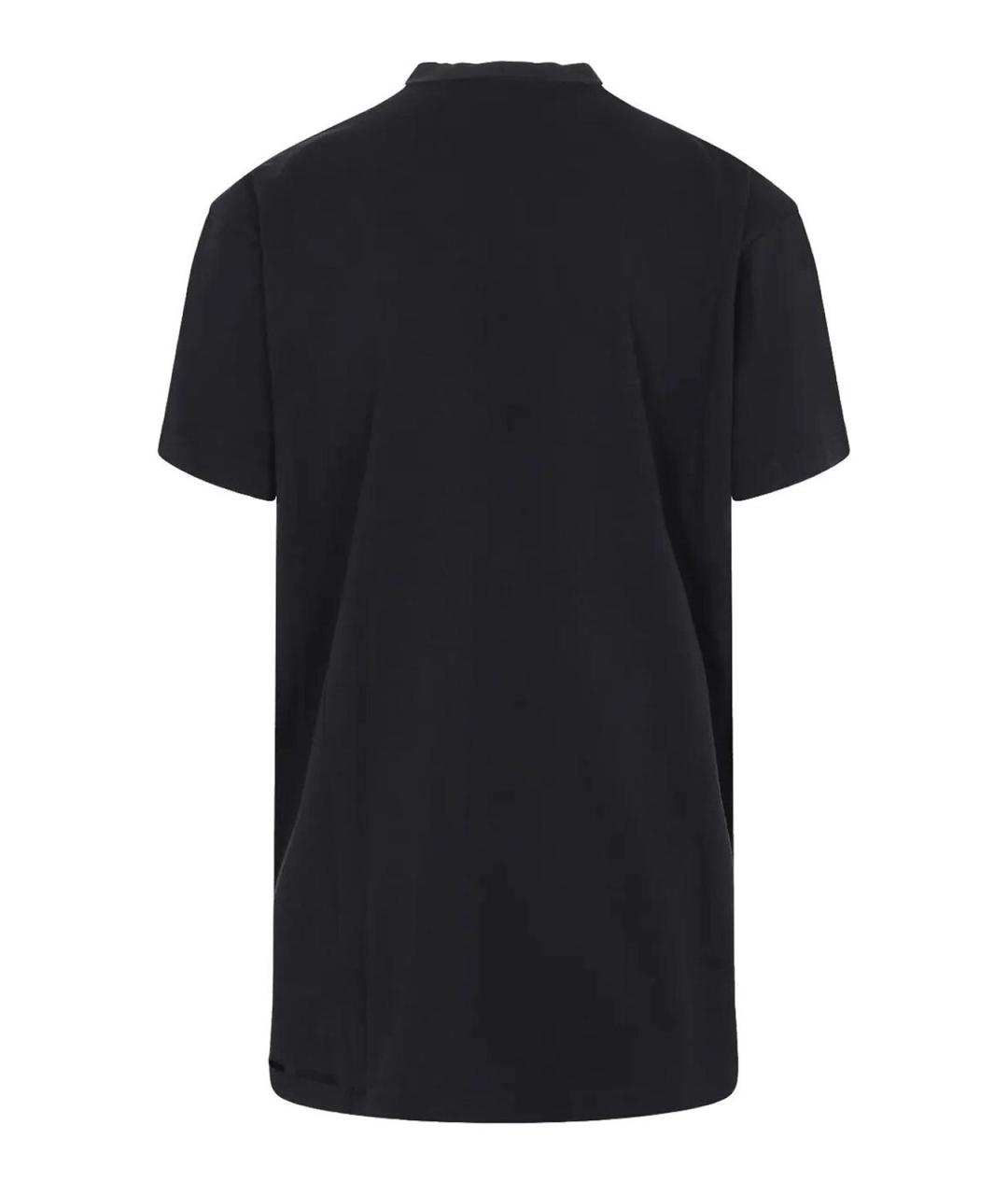 BALENCIAGA Черная хлопковая футболка, фото 3