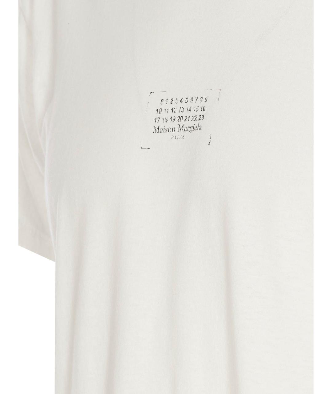 MAISON MARGIELA Белая хлопковая футболка, фото 3