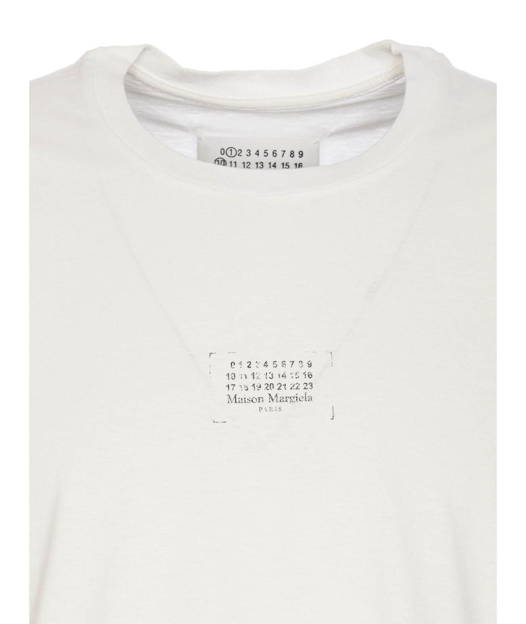 MAISON MARGIELA Белая хлопковая футболка, фото 4