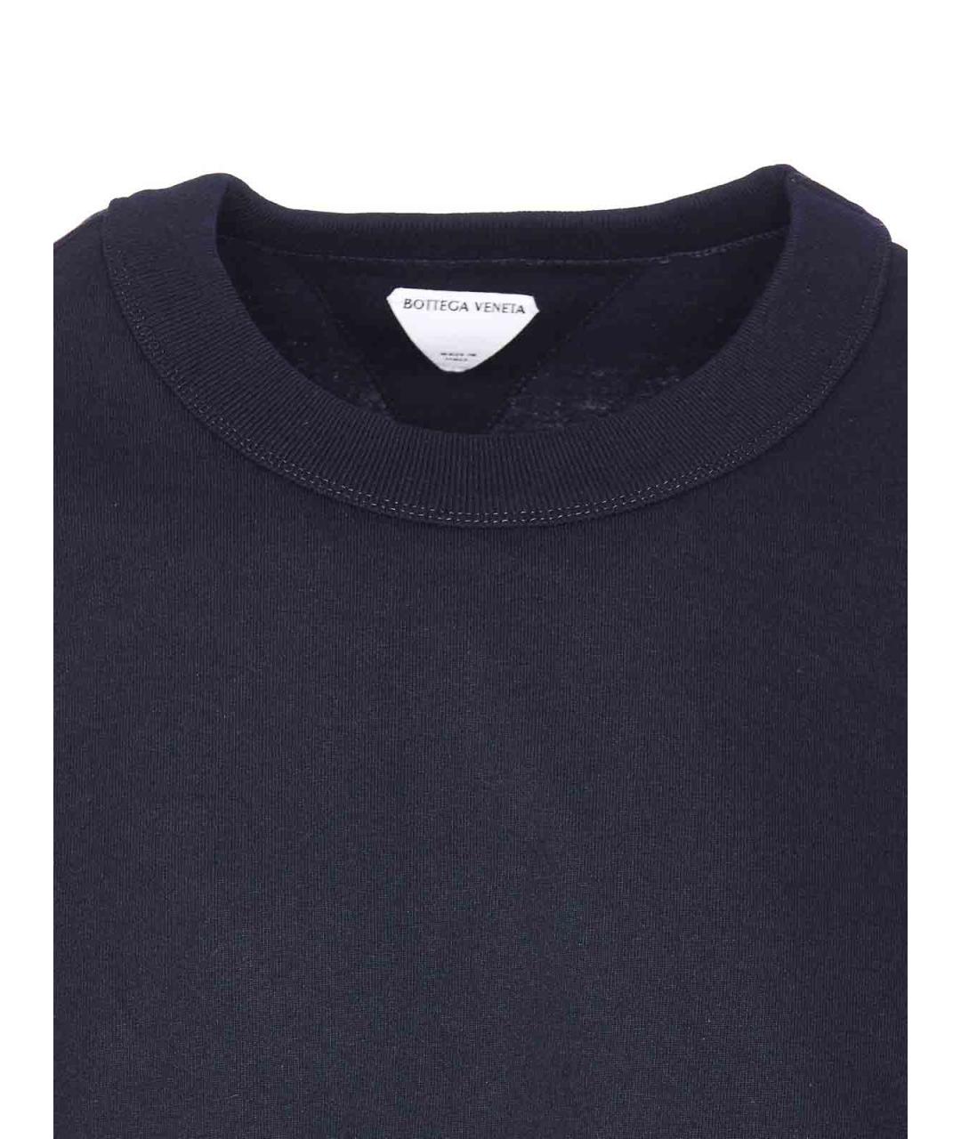 BOTTEGA VENETA Синяя хлопковая футболка, фото 4