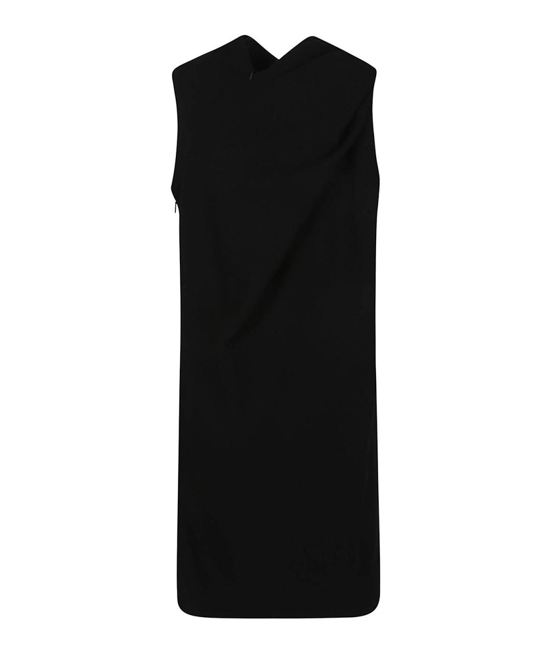 ALEXANDER MCQUEEN Черное шерстяное повседневное платье, фото 2