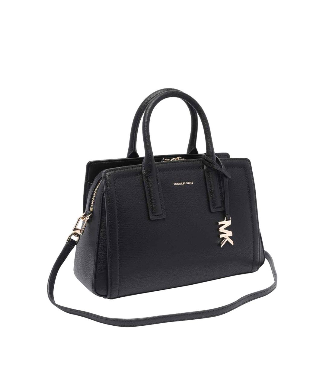 MICHAEL MICHAEL KORS Черная кожаная сумка тоут, фото 2