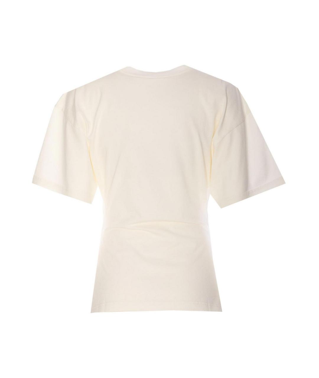 COURREGES Белая хлопковая футболка, фото 2