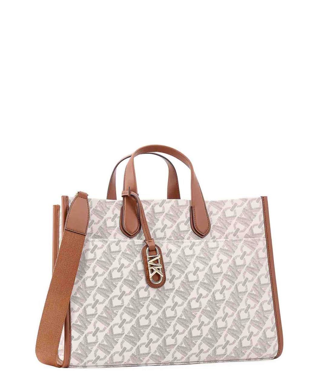 MICHAEL KORS Белая тканевая сумка тоут, фото 3