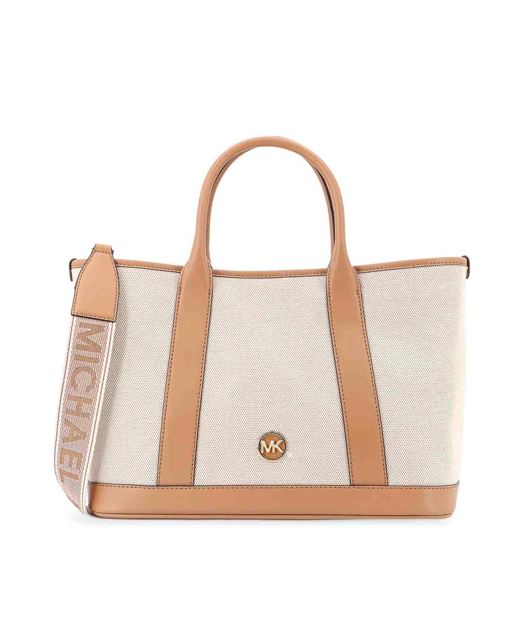 MICHAEL KORS Бежевая тканевая сумка тоут, фото 1