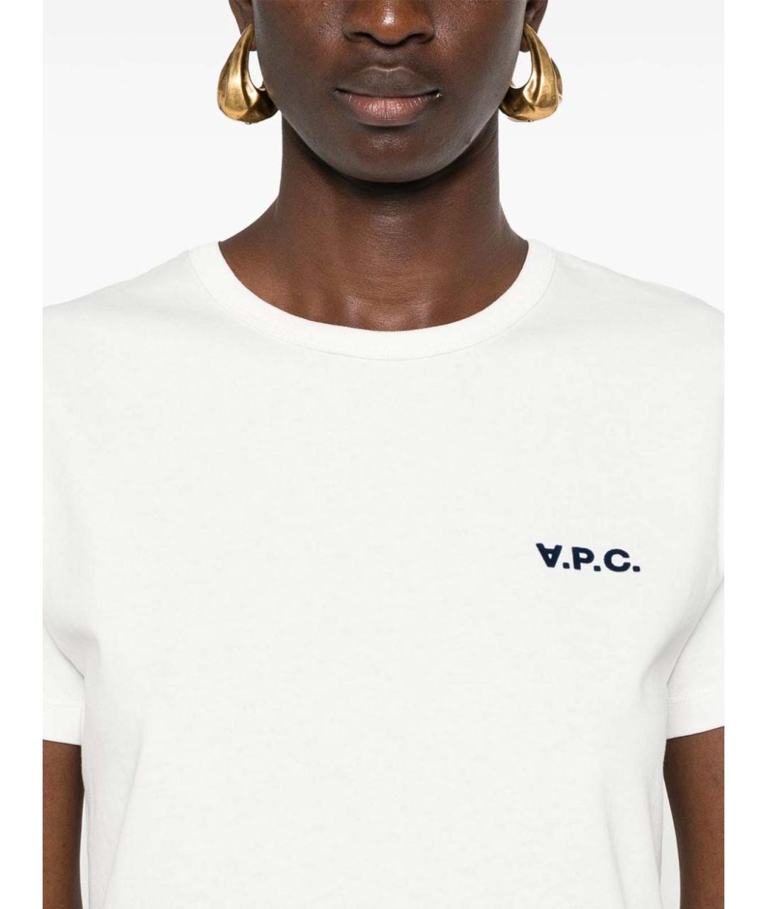 A.P.C. Белая хлопковая футболка, фото 3