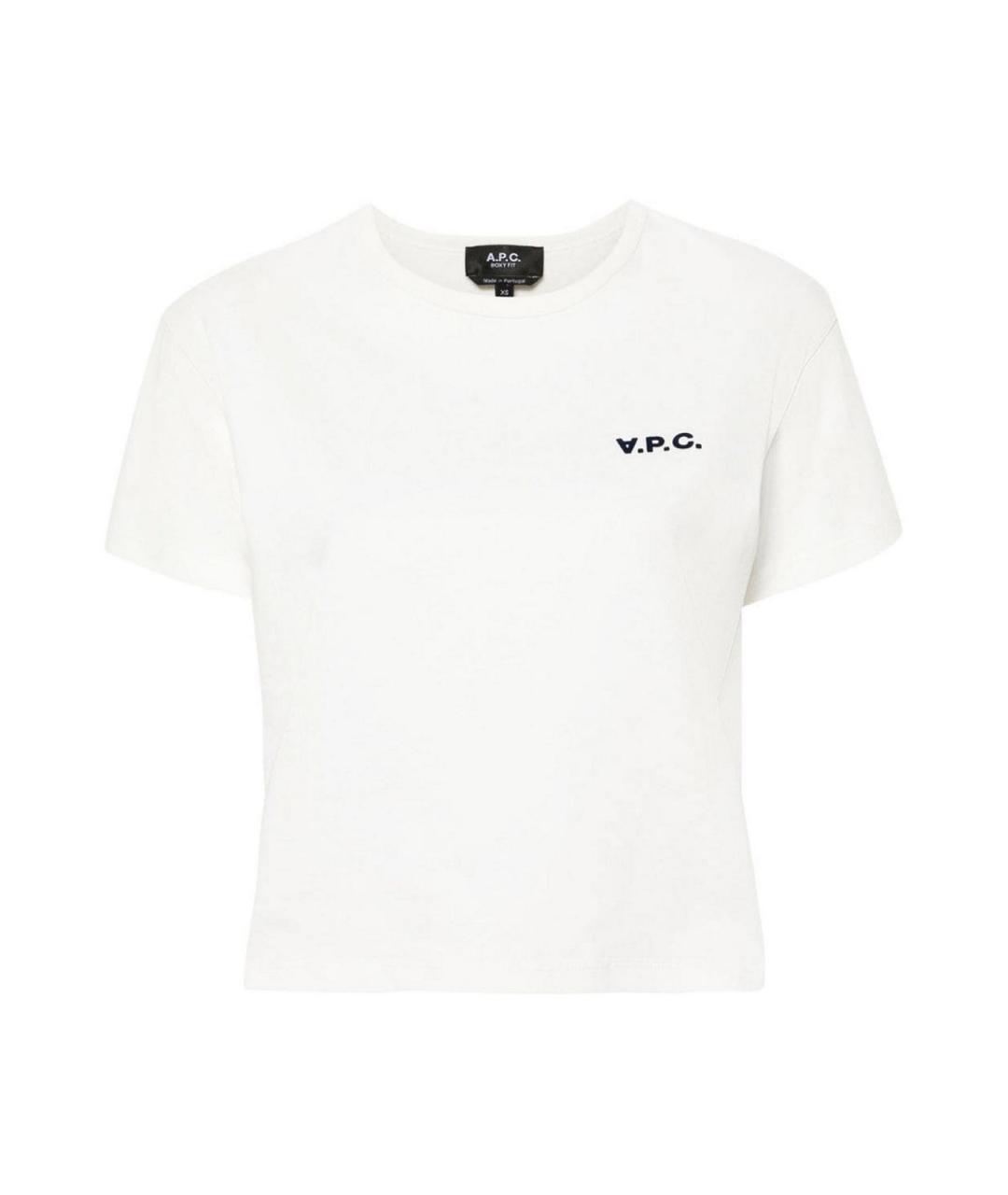A.P.C. Белая хлопковая футболка, фото 1
