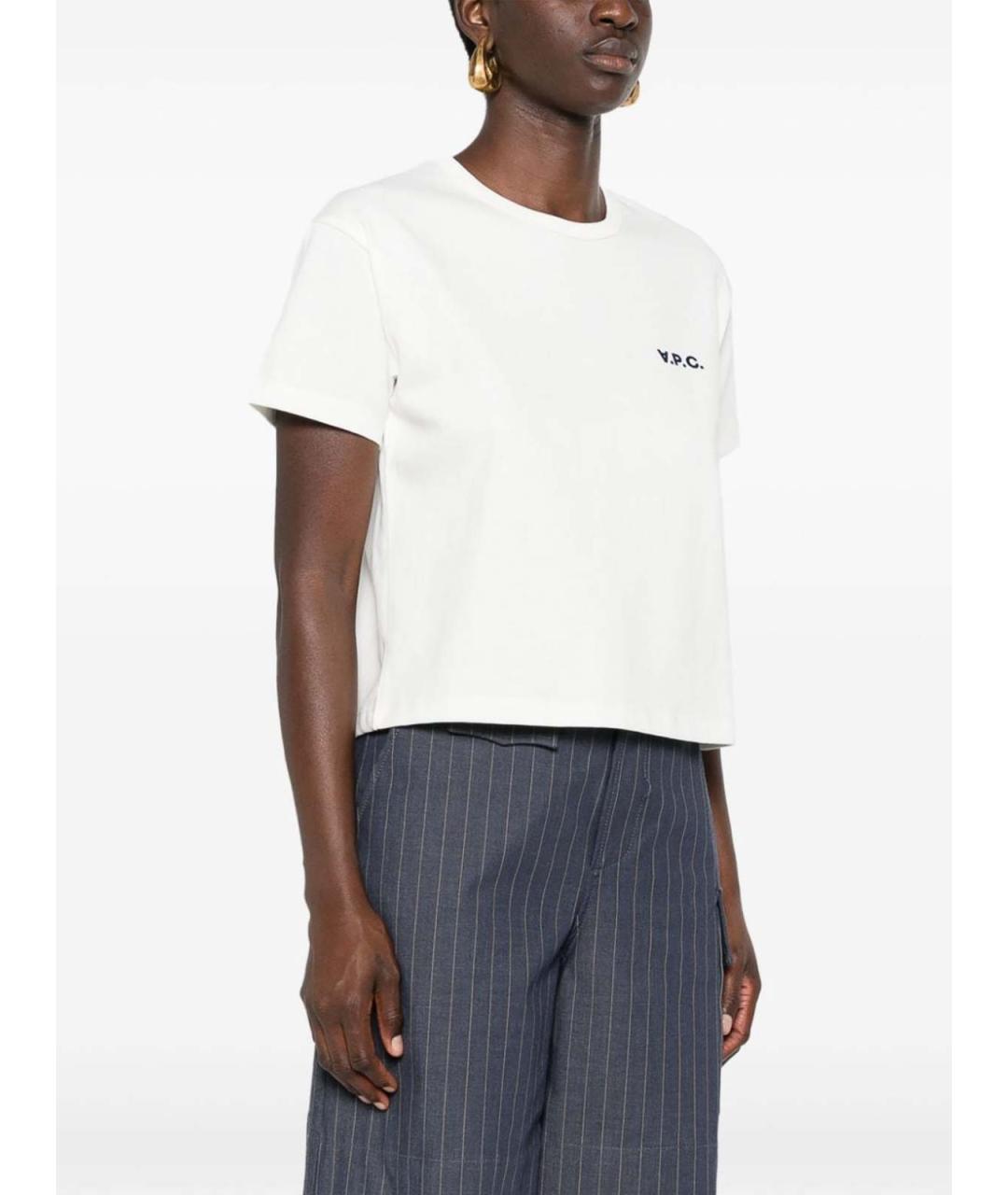 A.P.C. Белая хлопковая футболка, фото 4