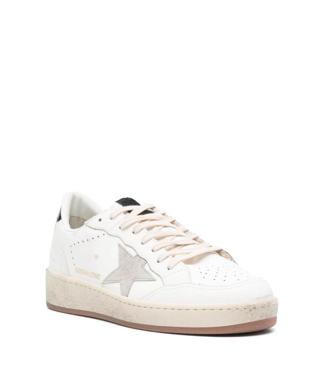 GOLDEN GOOSE Белые кожаные кроссовки, фото 3