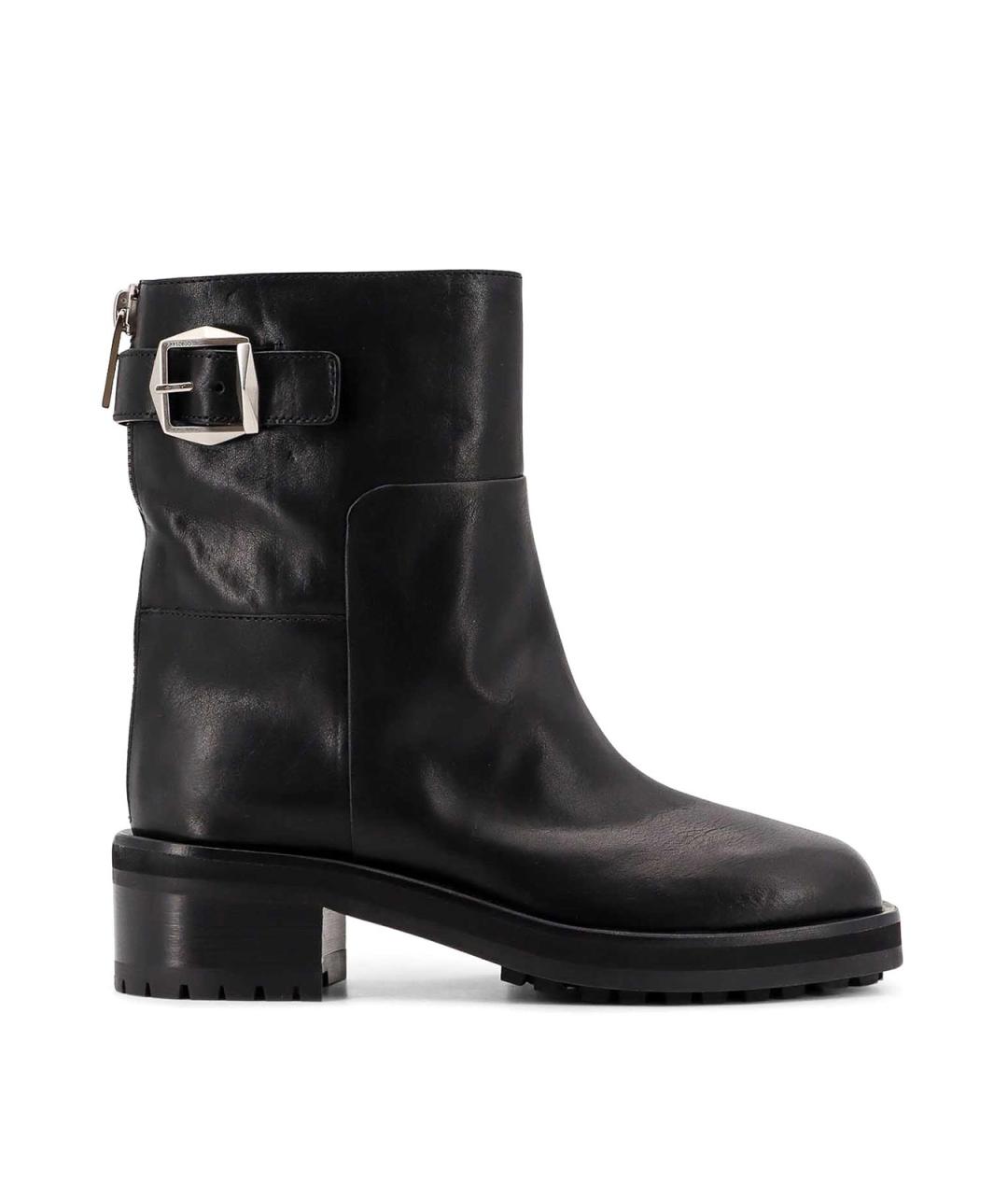 JIMMY CHOO Черные кожаные ботинки, фото 1