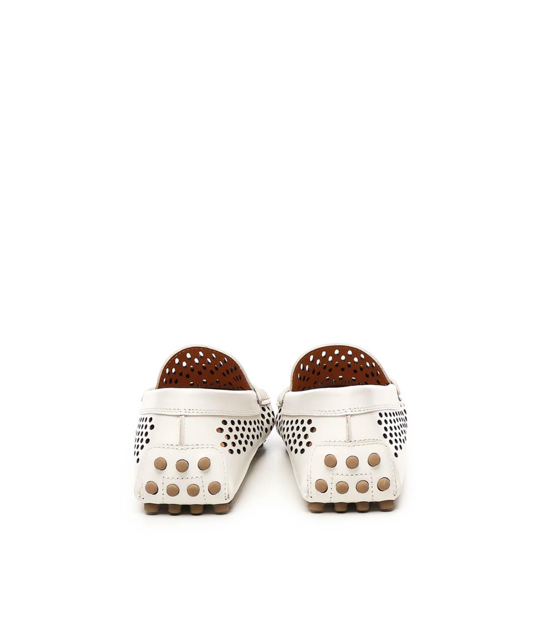 TOD'S Белые кожаные мокасины, фото 2