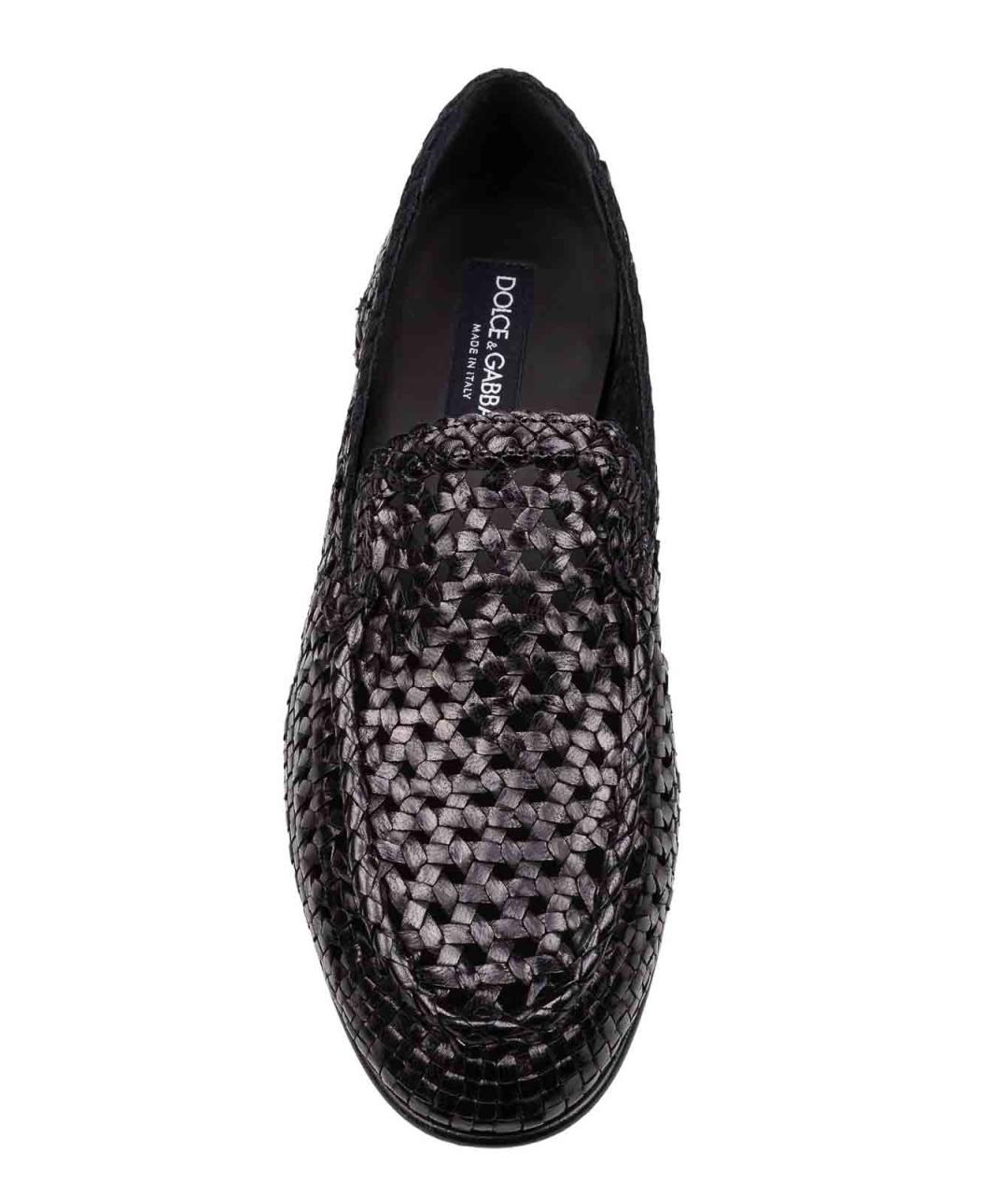 DOLCE&GABBANA Черные кожаные лоферы, фото 3