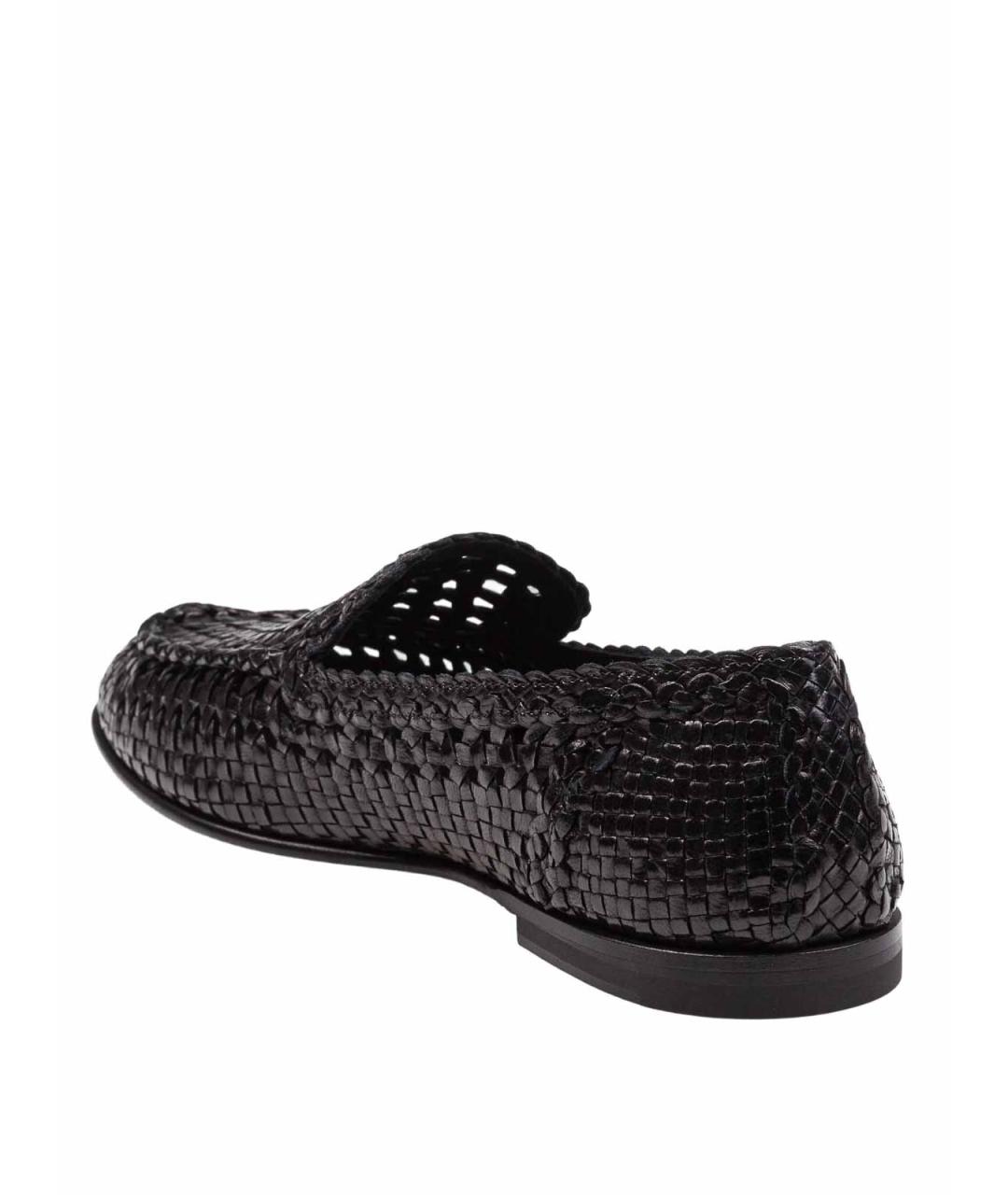 DOLCE&GABBANA Черные кожаные лоферы, фото 4
