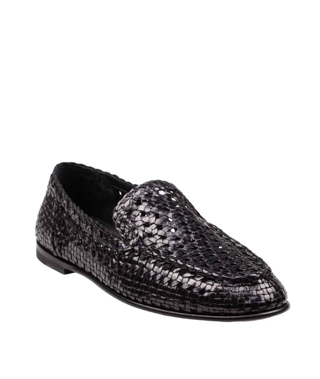 DOLCE&GABBANA Черные кожаные лоферы, фото 2