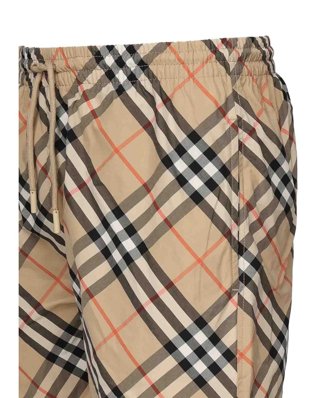 BURBERRY Бежевые полиамидовые шорты, фото 3