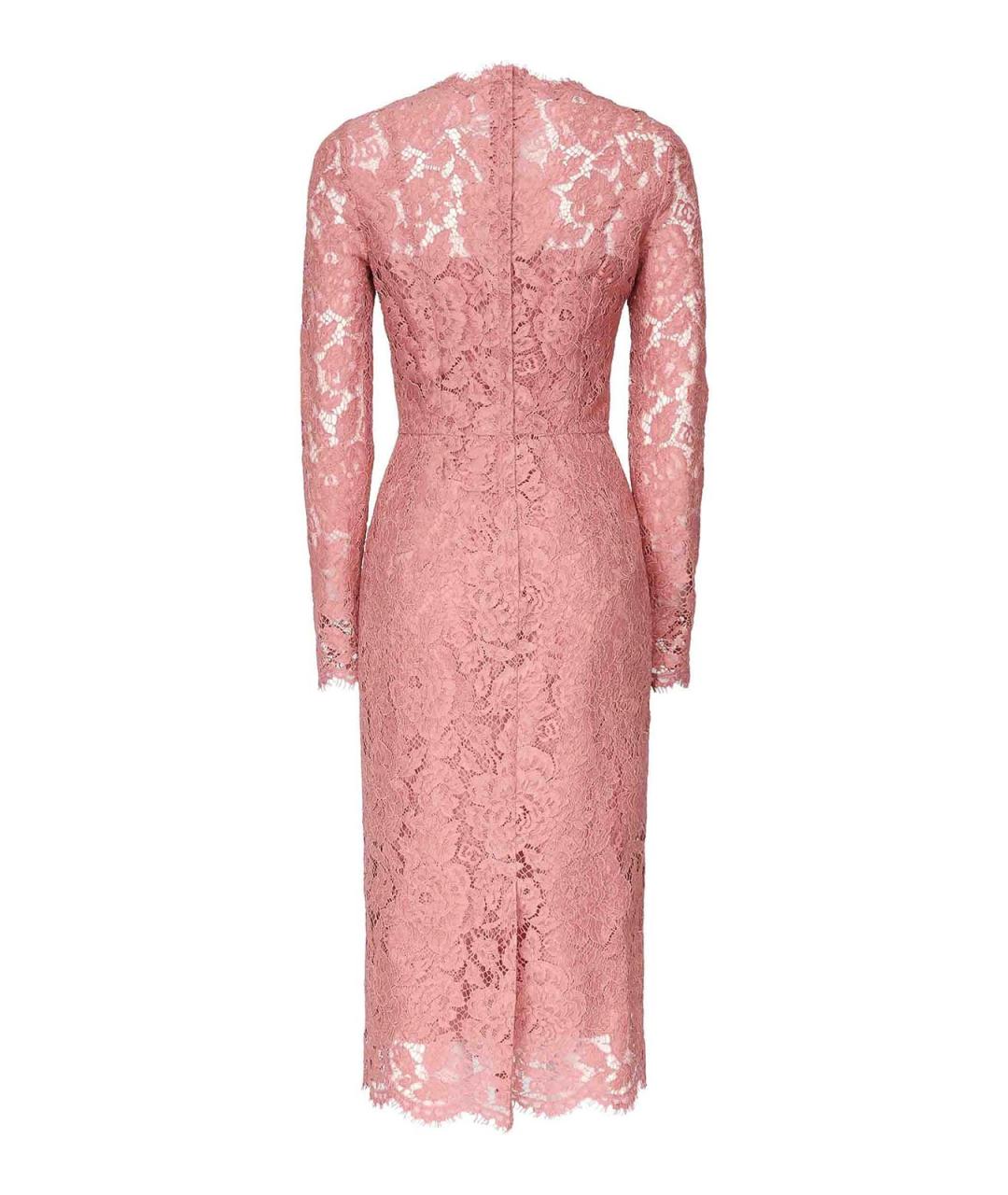 DOLCE&GABBANA Розовое шелковое вечернее платье, фото 2