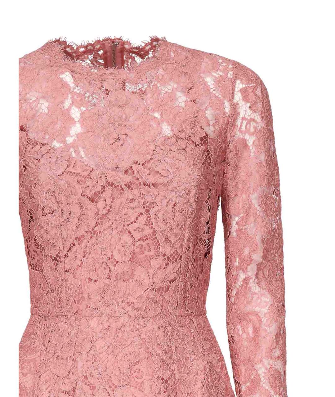 DOLCE&GABBANA Розовое шелковое вечернее платье, фото 3