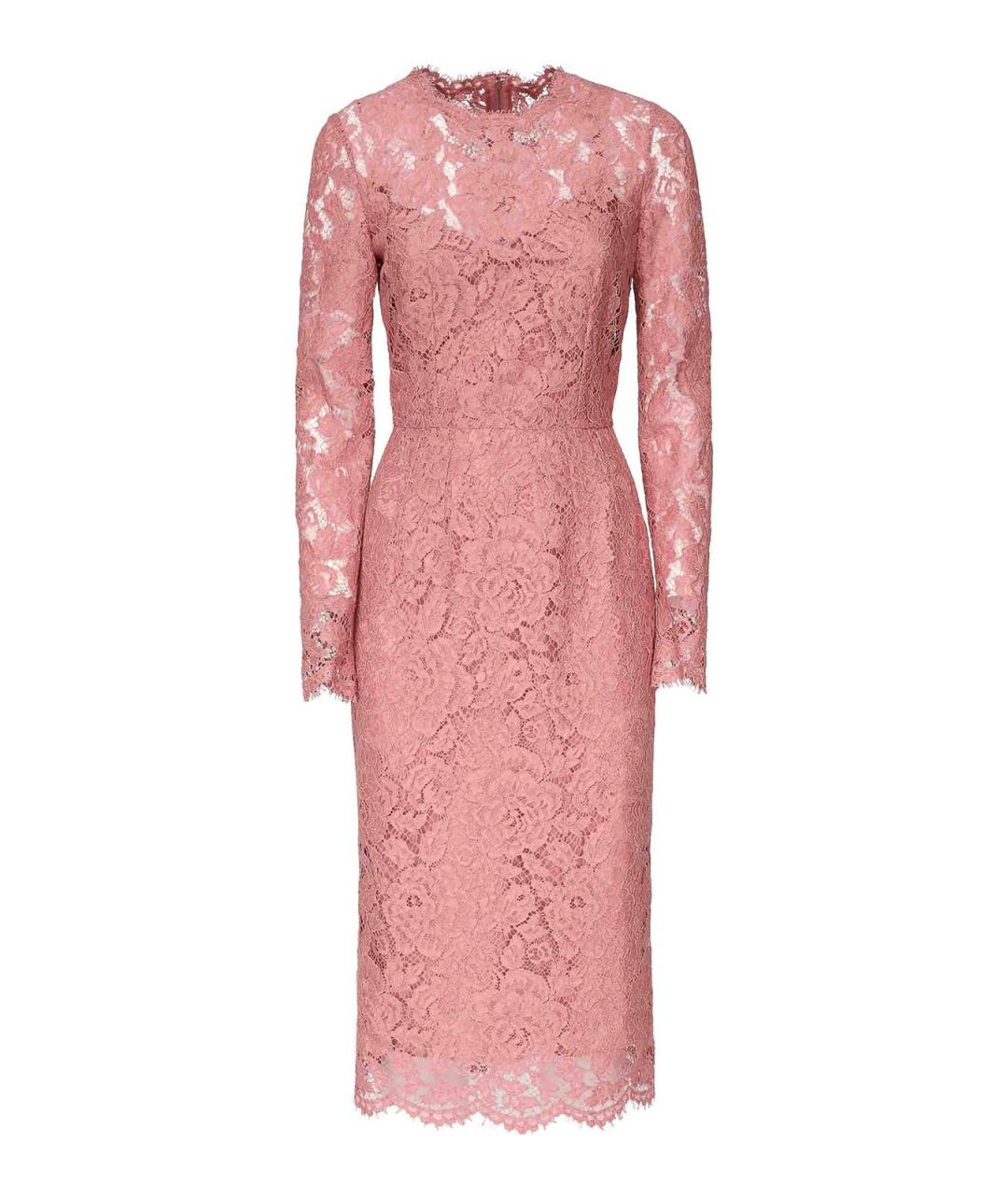 DOLCE&GABBANA Розовое шелковое вечернее платье, фото 1