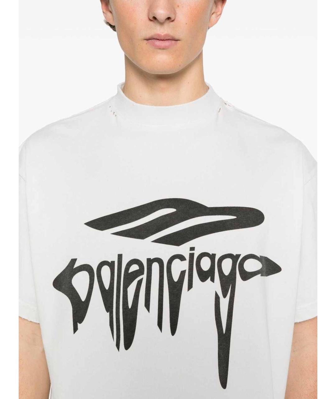 BALENCIAGA Хлопковая футболка, фото 4