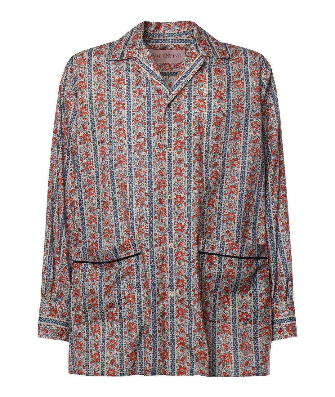 VALENTINO Красная хлопковая классическая рубашка, фото 1