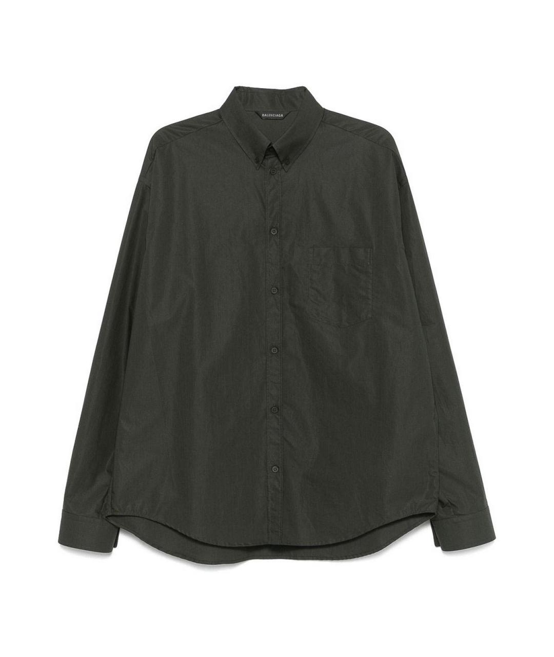 BALENCIAGA Зеленая хлопковая кэжуал рубашка, фото 1