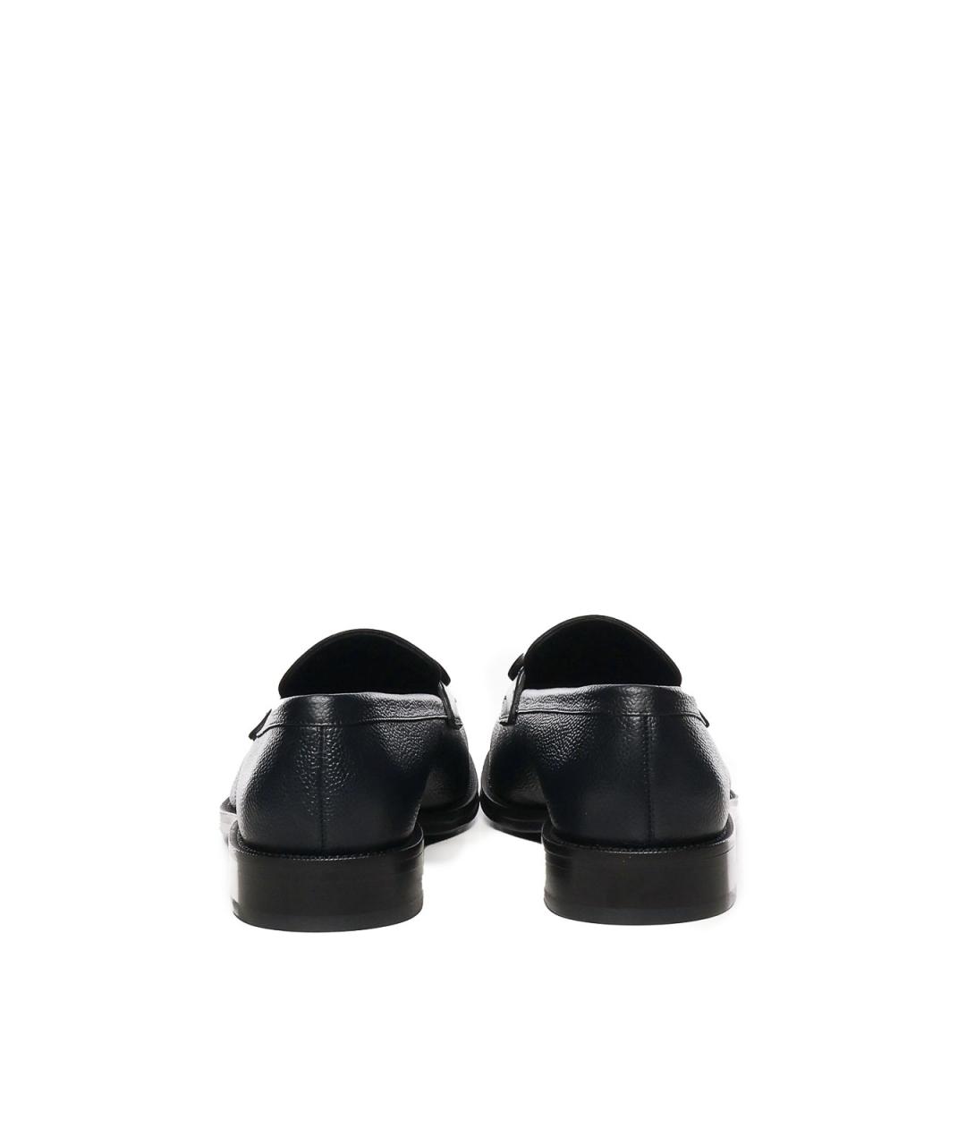 FERRAGAMO Синие кожаные лоферы, фото 2