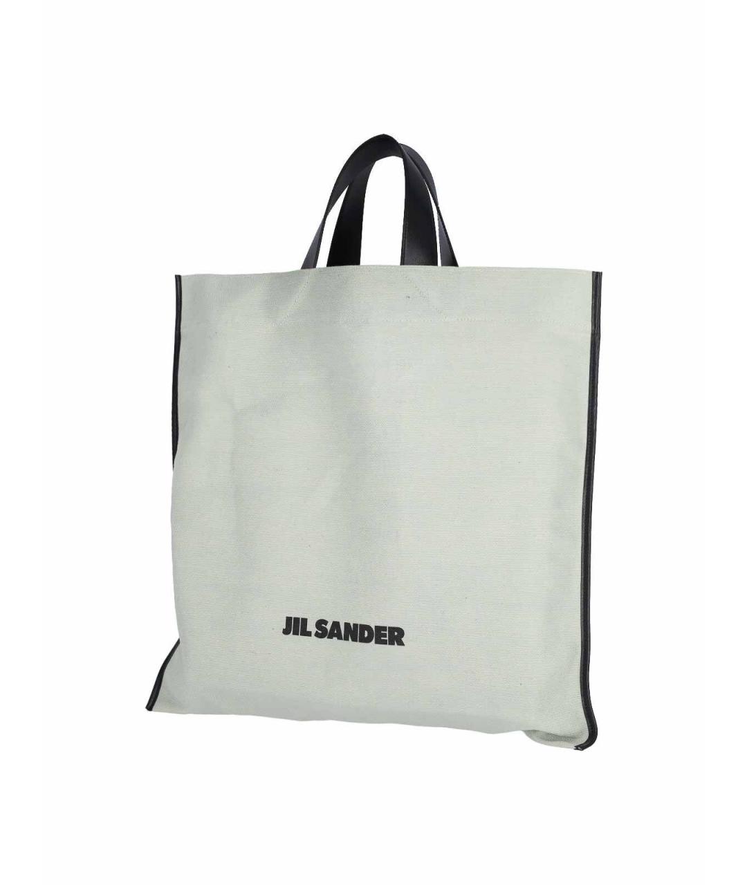 JIL SANDER Зеленая кожаная сумка тоут, фото 2