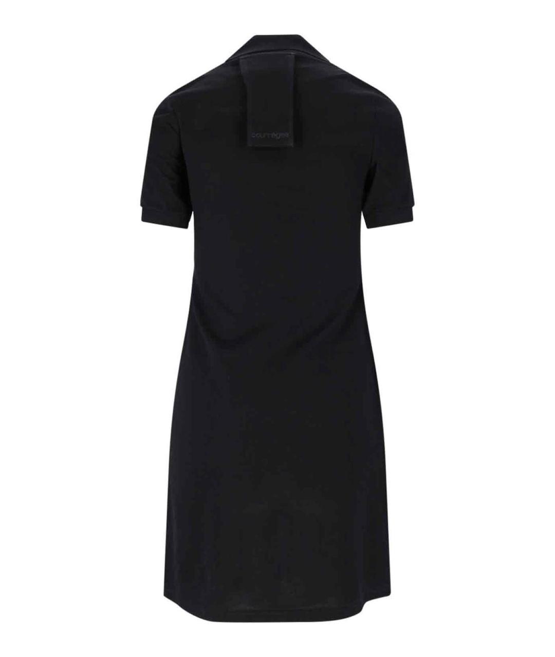 COURREGES Черная хлопковая футболка, фото 2