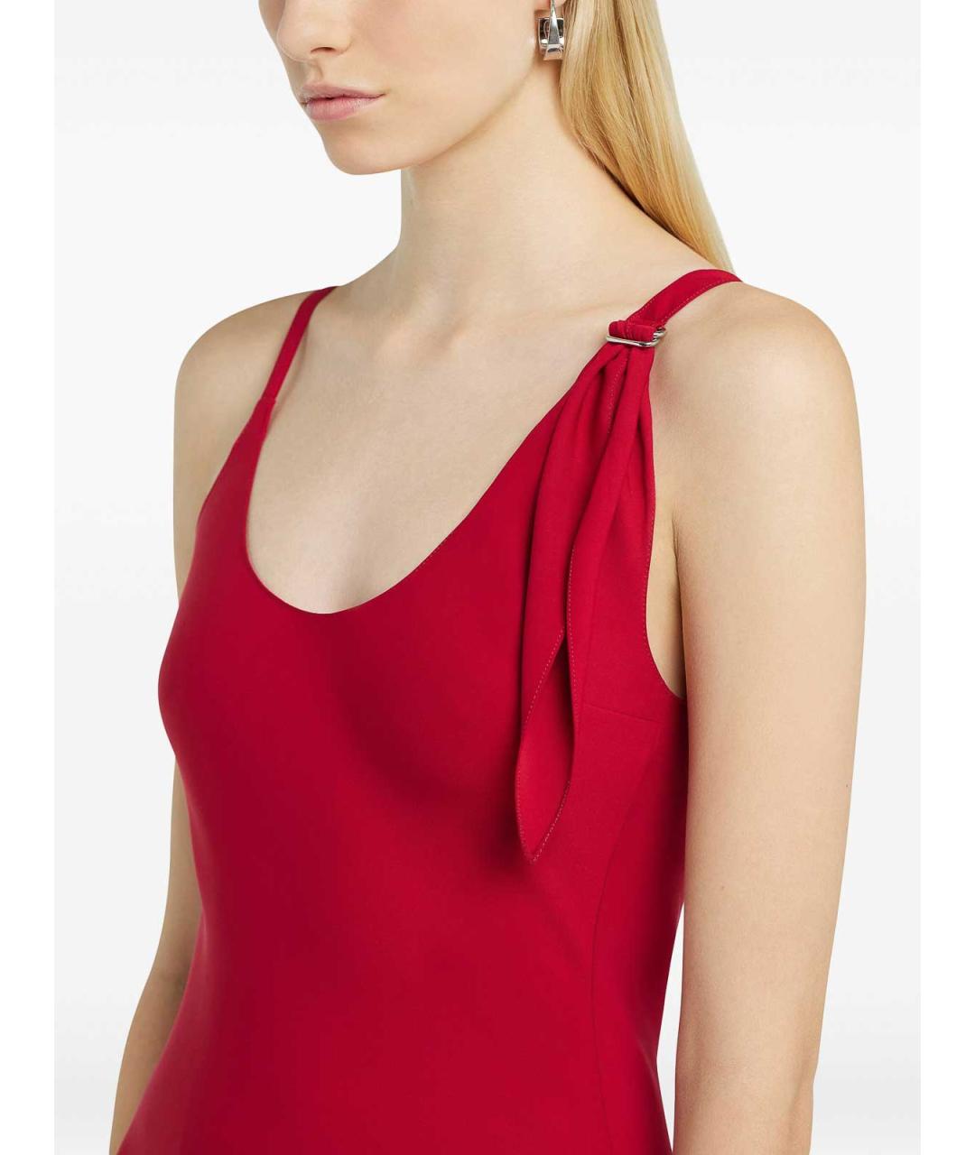 COURREGES Красное полиэстеровое коктейльное платье, фото 5
