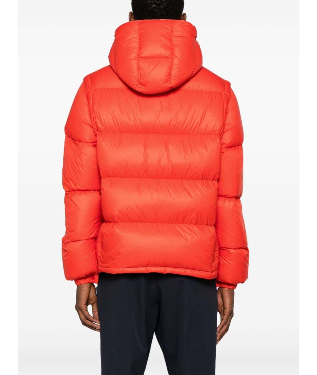 MONCLER Оранжевый полиамидовый пуховик, фото 5