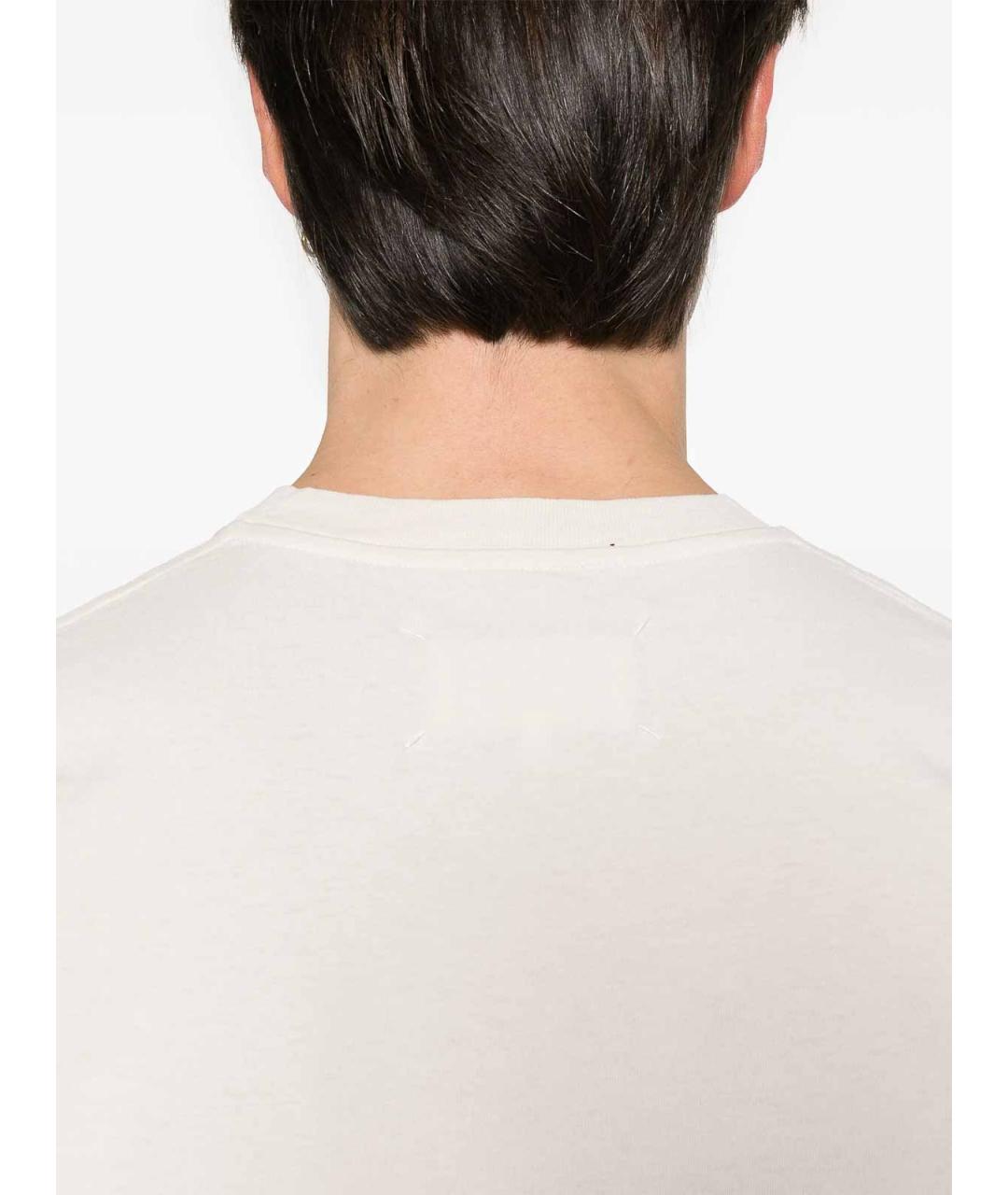 MAISON MARGIELA Белая хлопковая футболка, фото 4