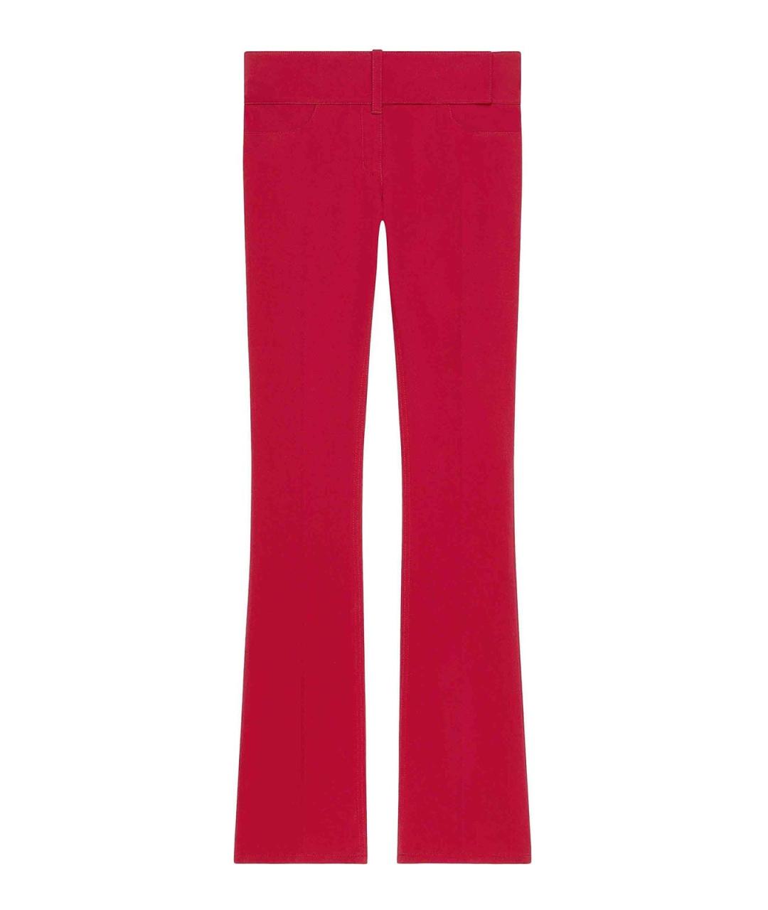 COURREGES Красные полиэстеровые брюки широкие, фото 1