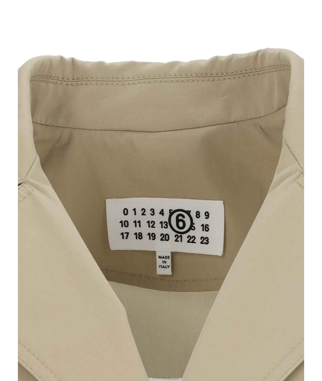MM6 MAISON MARGIELA Бежевая хлопковая куртка, фото 3