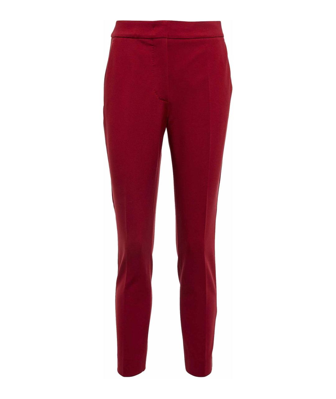 MAX MARA Красные вискозные брюки широкие, фото 1