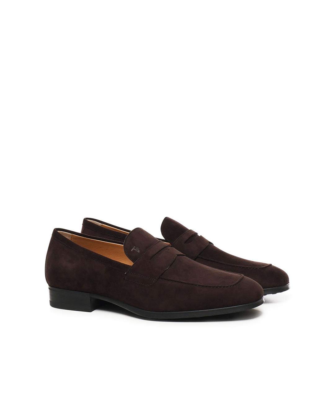 TOD'S Коричневые кожаные лоферы, фото 3