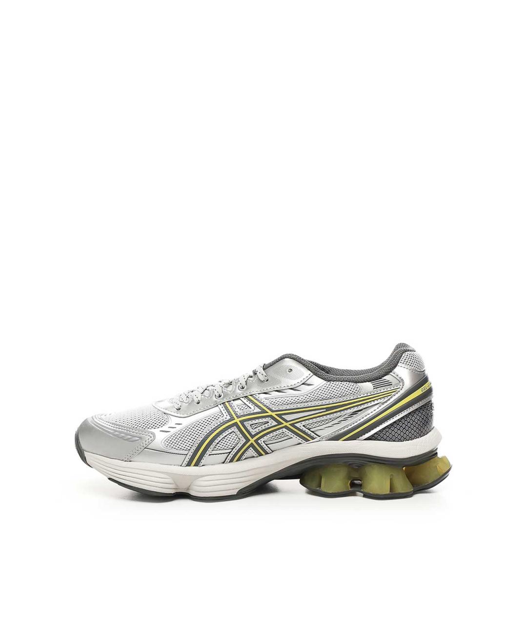 ASICS Серые текстильные низкие кроссовки / кеды, фото 4
