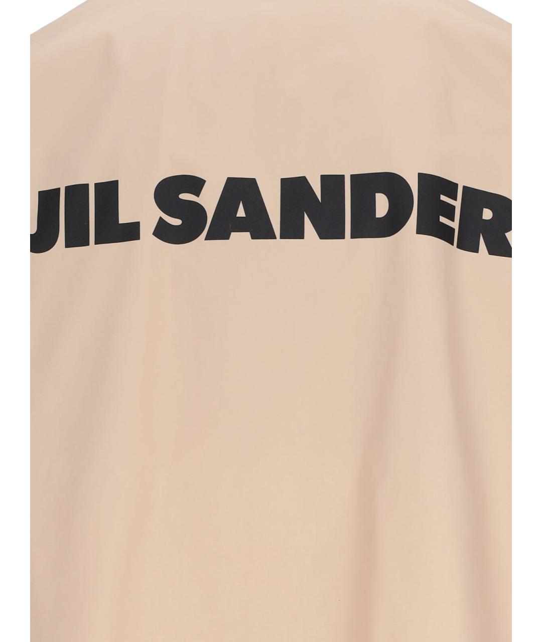 JIL SANDER Бежевый хлопковый пиджак, фото 3