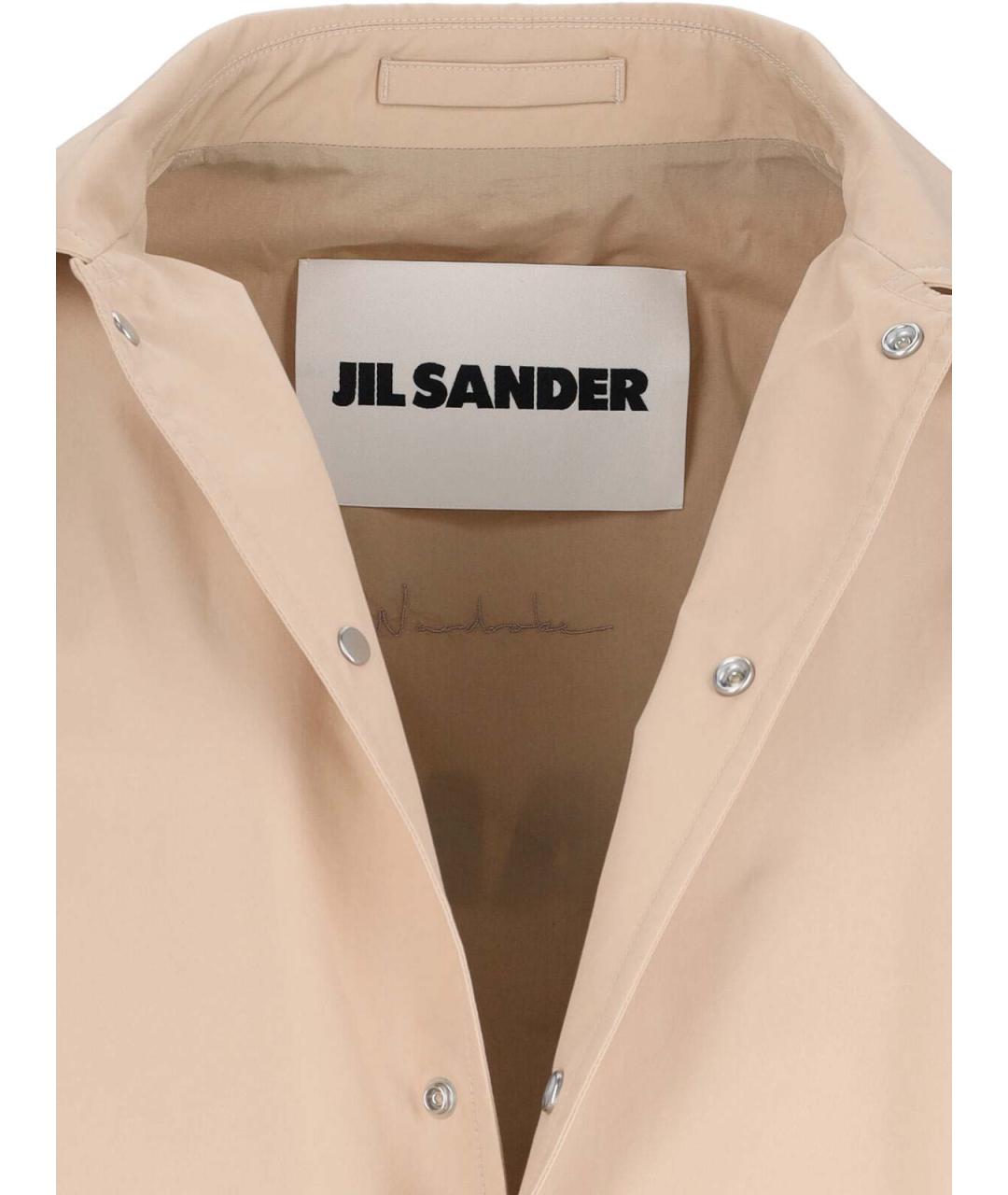 JIL SANDER Бежевый хлопковый пиджак, фото 4