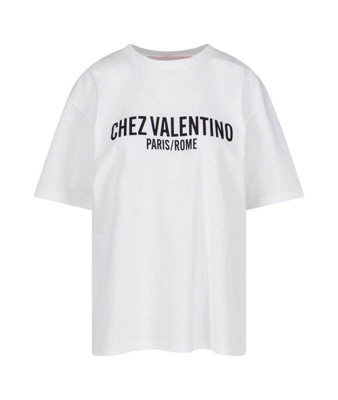 VALENTINO Белая хлопковая футболка, фото 1