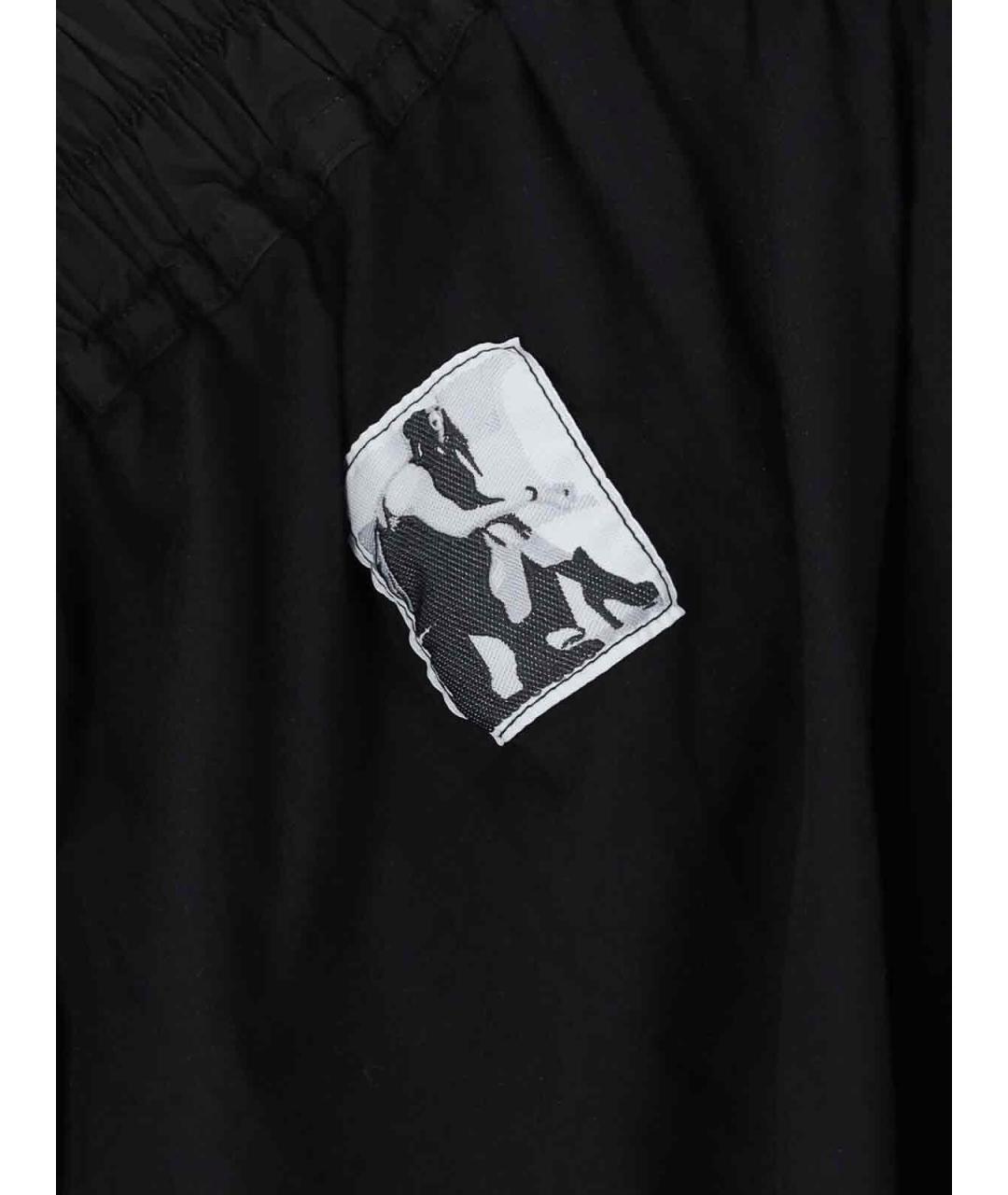 RICK OWENS Черная хлопковая юбка макси, фото 5